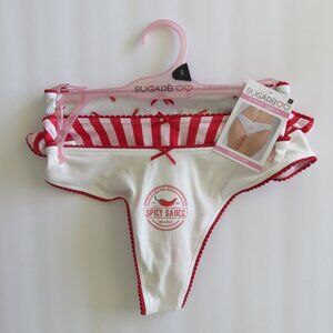 (#129) SugarB 3-pack Tanga Underwear Panties Sleepwear & Intimates